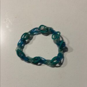 Vibrant Blue and Green handmande Bracelet